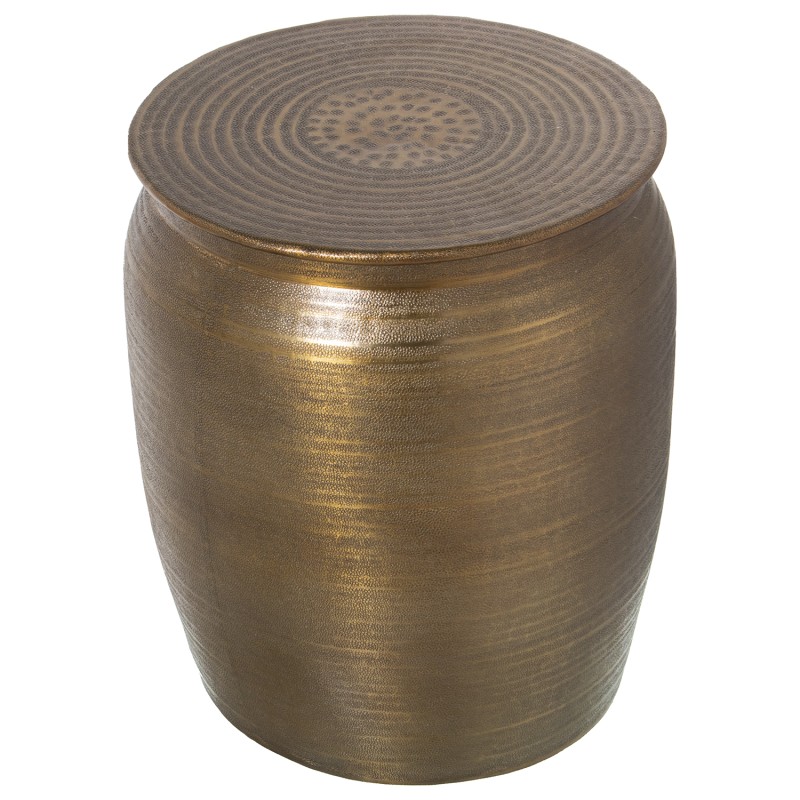 74166 Taburete Aluminio Tallado Dorado - Imagen 1