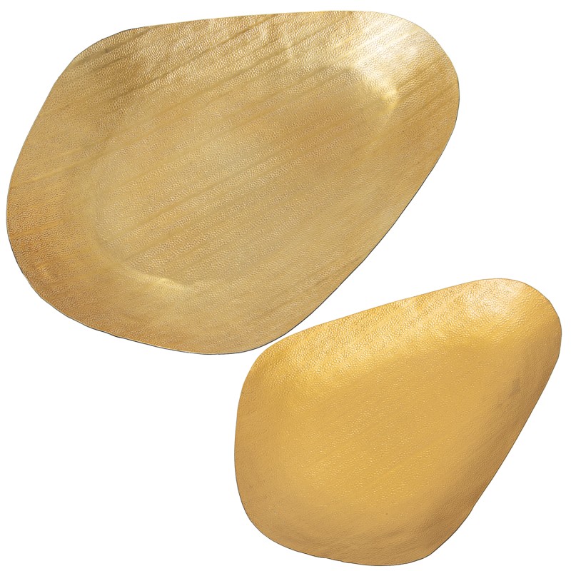 74169 Set 2 Bandejas Aluminio Tallado Dorado y 5 y 42 y - Imagen 1