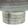 Jarrón Aluminio Tallado Plata Envejecida - Imagen 4