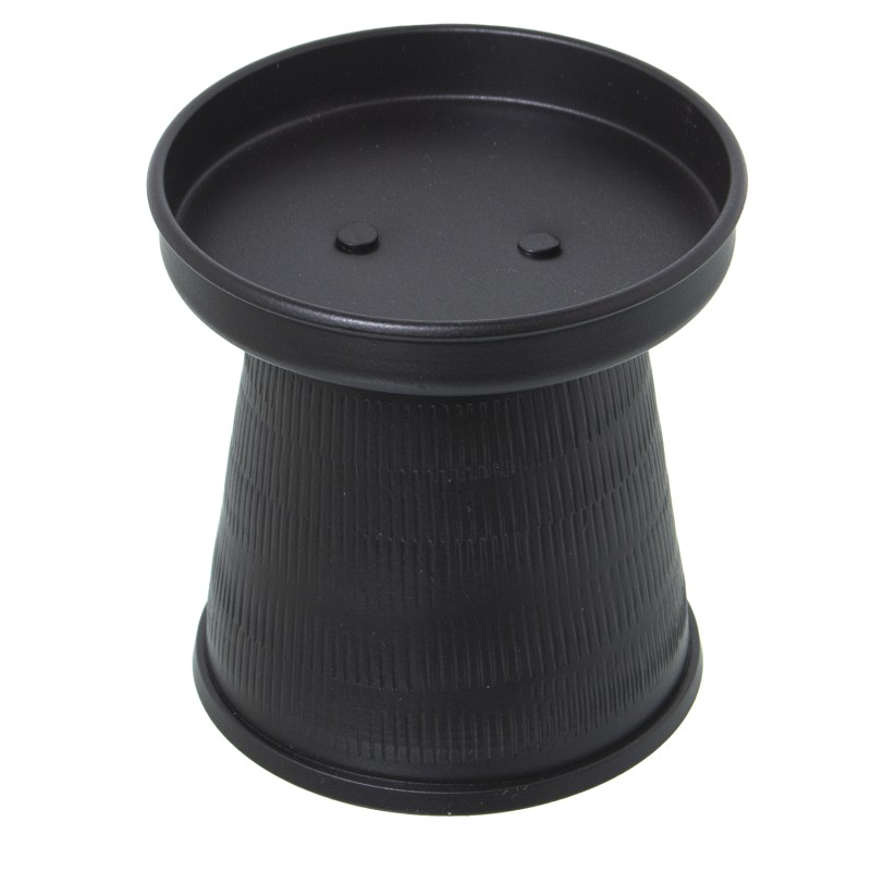 74194 Portavela Tallado Aluminio Negro y 5Cm - Imagen 1