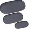 Set 3 Bandejas Aluminio Tallado Negro y 5Cm
