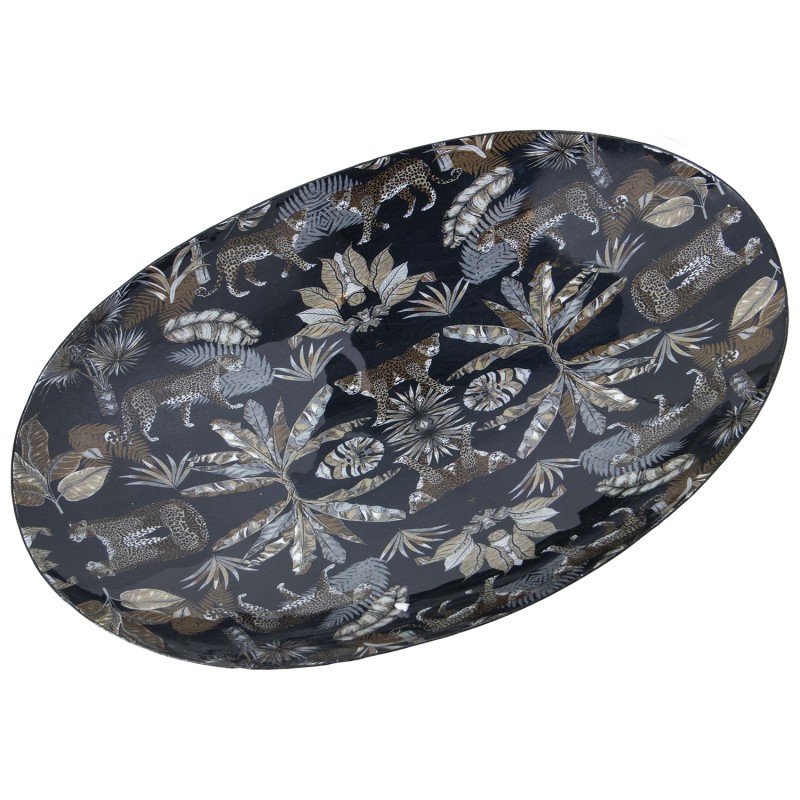 75845 Cuenco Metal Esmaltado Leopardos - Imagen 1