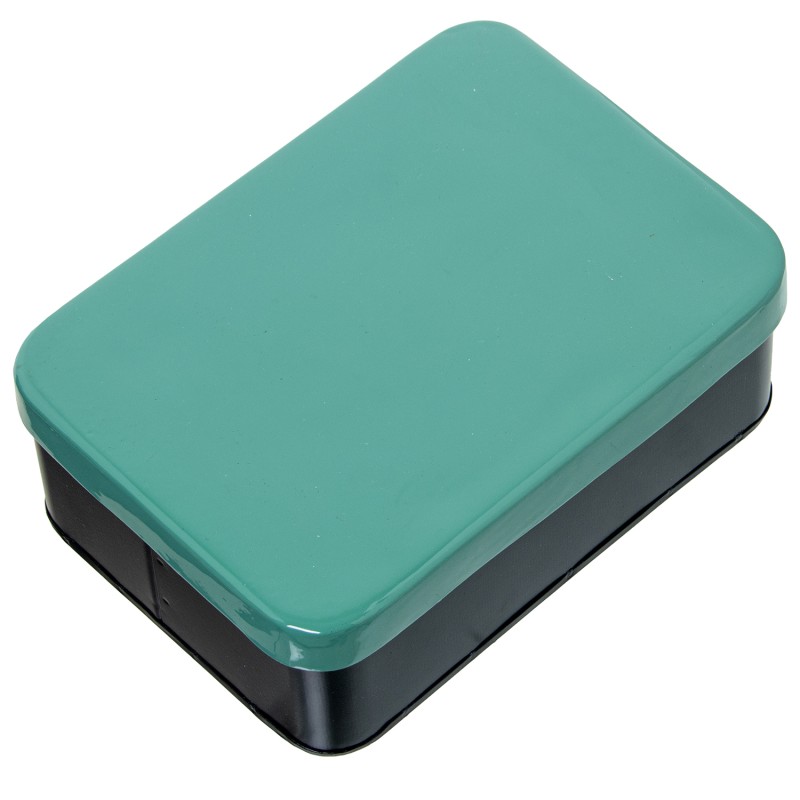 75846 Caja Metal Esmaltado Verde - Imagen 1