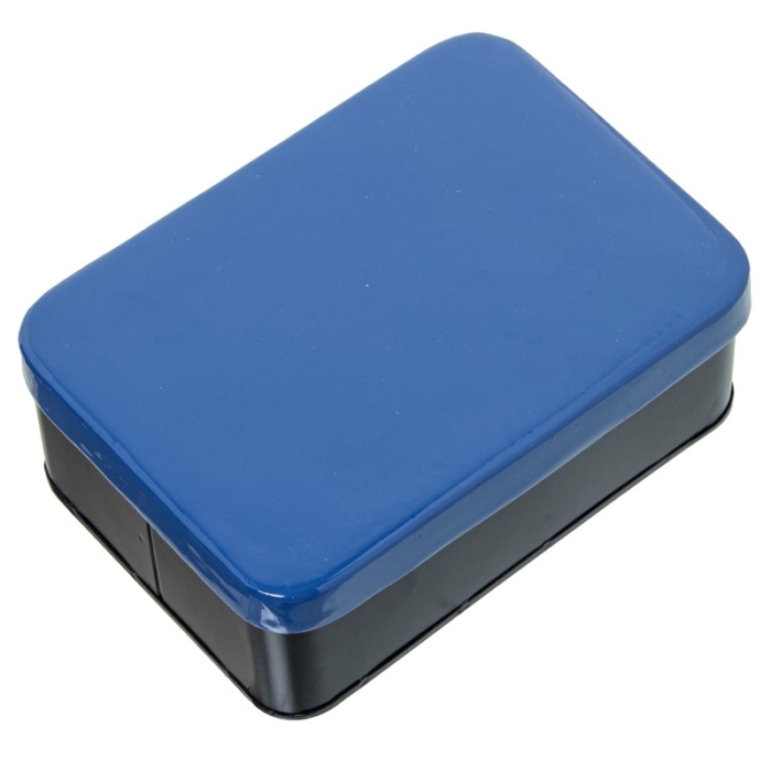 Caja Metal Esmaltado Azul