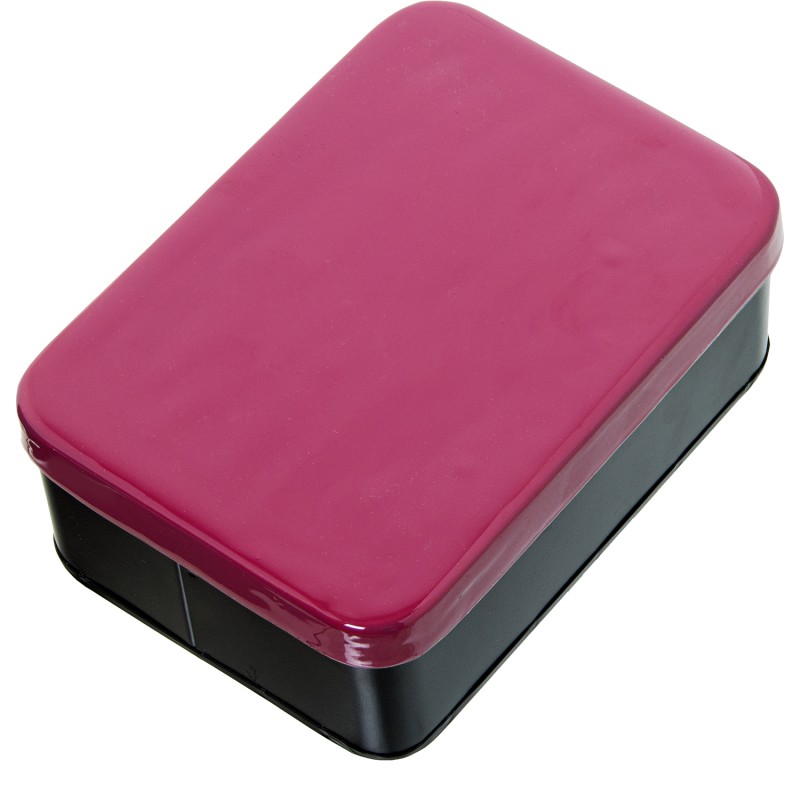 75868 Caja Metal Esmaltado Rosa Oscuro - Imagen 1