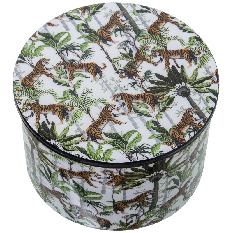 75872 Caja Metal Esmaltado Tigres - Imagen 1