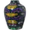 Jarrón Metal Esmaltado Ojos