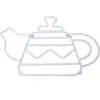 Salvamantel Metal Blanco Tetera y 7Cm