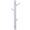 Perchero de Pared Madera 5 Ganchos Blanco y Madera de Caucho - Imagen 3