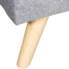 Sofá Cama 3 Plazas Poliéster Gris C y Patas Madera y sin Brazos Cama: - Imagen 4