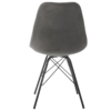 Silla Terciopelo Gris C y Patas Metal Negro y Alt.asiento:50Cm - Imagen 3