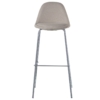 Taburete Pp y Tela Beige C y Patas Metal Cromado y Alt.asiento:80Cm - Imagen 3
