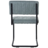 Silla Tela Azul Claro Patas Metal Negro y Alt.asiento:48Cm - Imagen 6