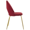 Silla Chenilla Rojo Patas Metal Dorado y Alt.asiento:47Cm - Imagen 2