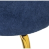 Silla Chenilla Azul Patas Metal Dorado y Alt.asiento:47Cm - Imagen 6