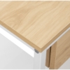 Mesa Auxiliar Metal Blanco Madera Natural y Madera: Dm - Imagen 3
