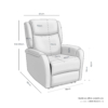 SILLÓN POWER LIFT 1 MOTOR AKARI BEIGE - Imagen 12