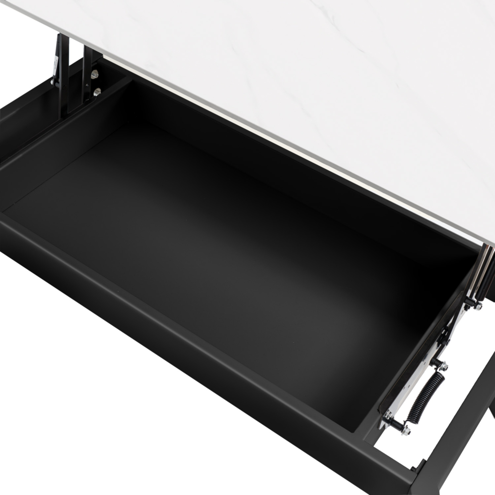 Mesa centro elevable ROLAND blanco/negro - Imagen 5