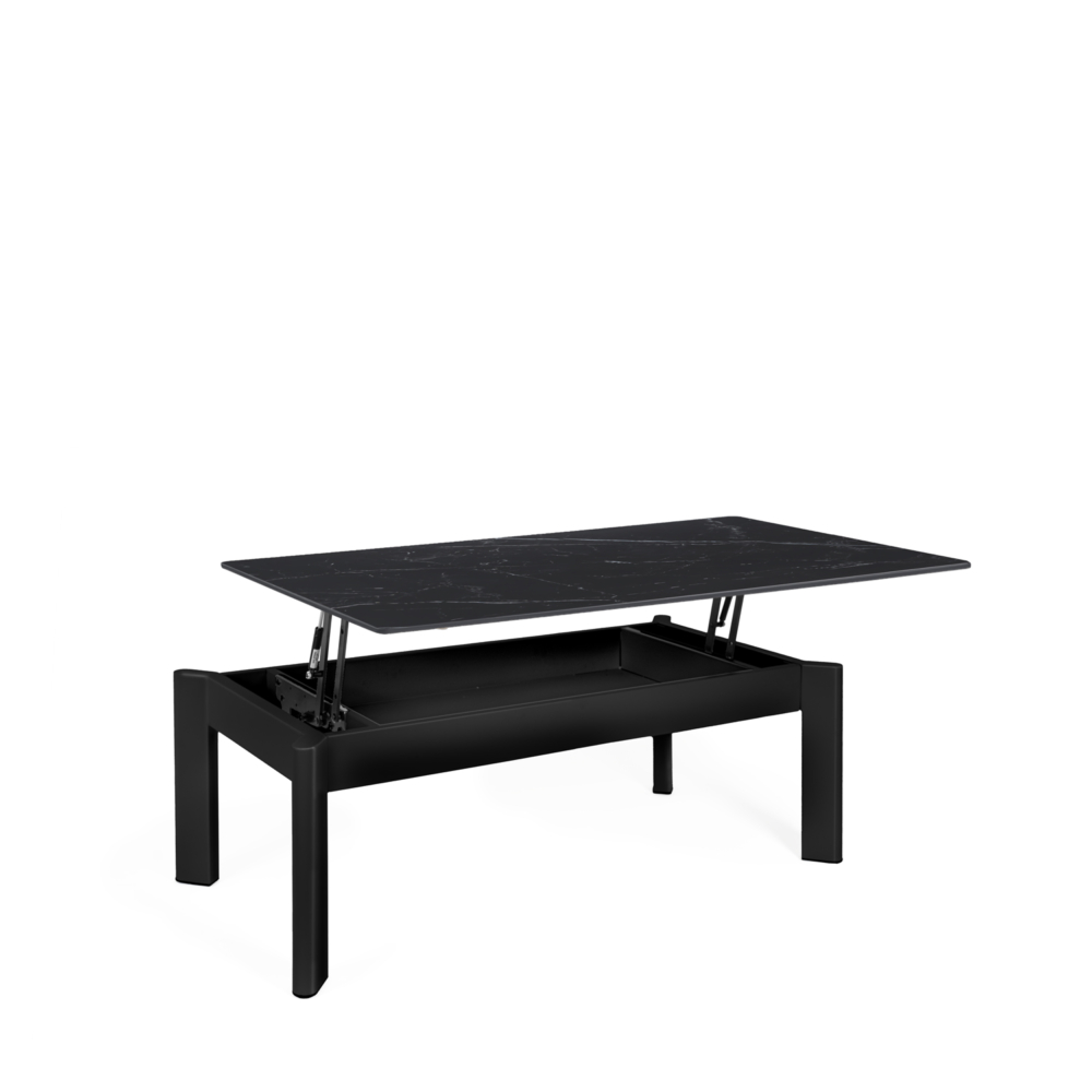 Mesa centro elevable ROLAND negro/negro - Imagen 2