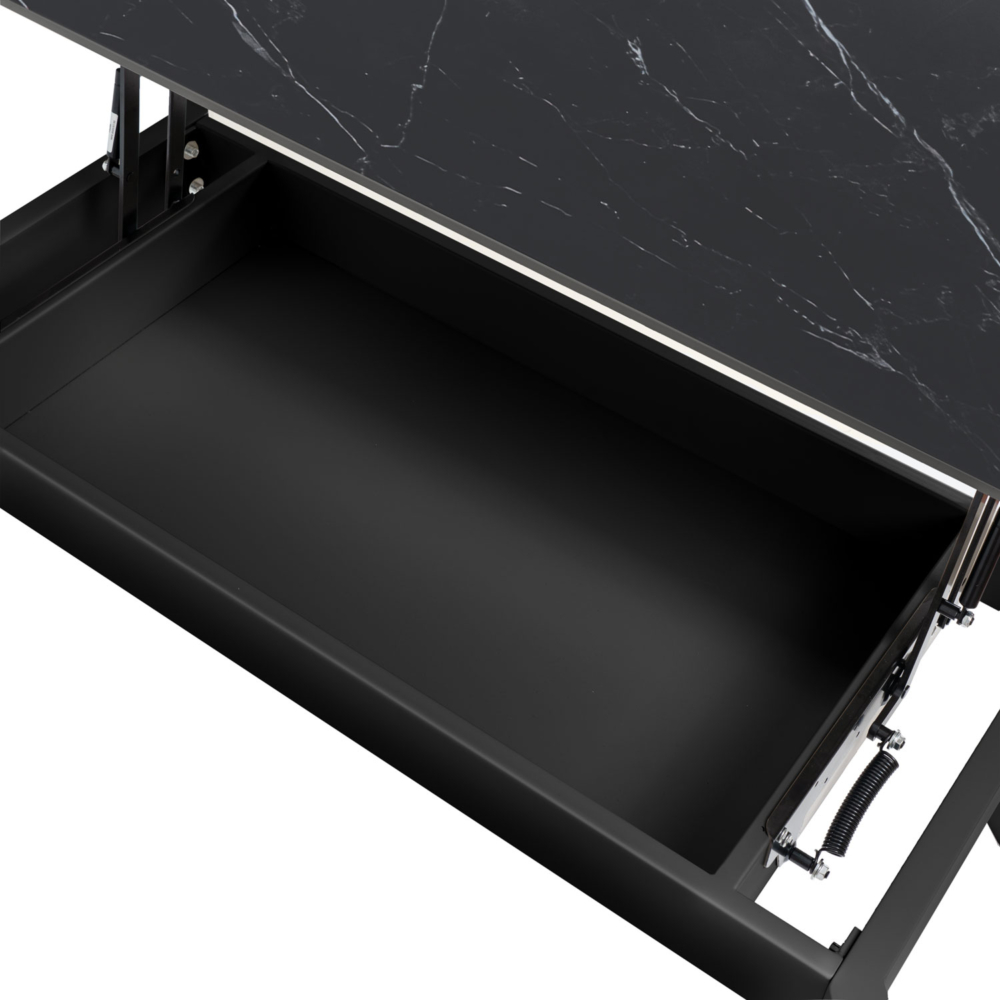 Mesa centro elevable ROLAND negro/negro - Imagen 5