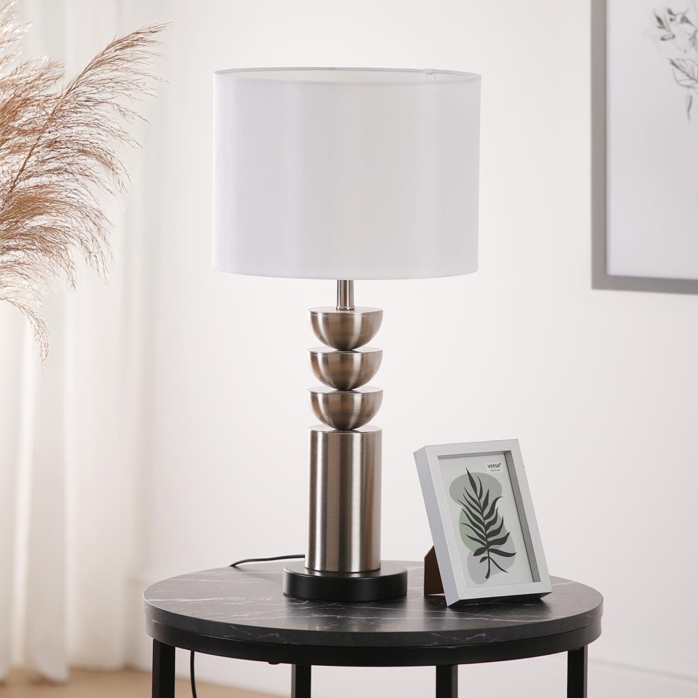 LÁMPARA DE MESA ERIS PLATEADA - Imagen 2