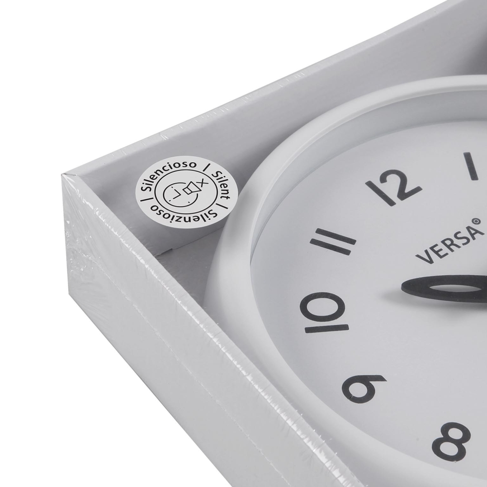 RELOJ DE PARED BLANCO MARCO BLANCO 24,4CM - Imagen 3