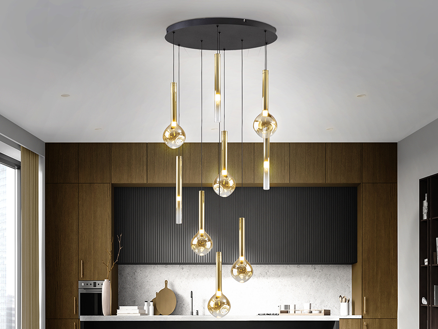 347181 ESSENZA- LAMPARA - NEGRO-DORADO - Imagen 1