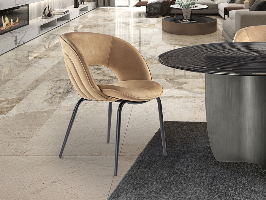 Consola y espejo plata 0002 NIM- SILLA - CAMEL/NEGRO - Imagen 1