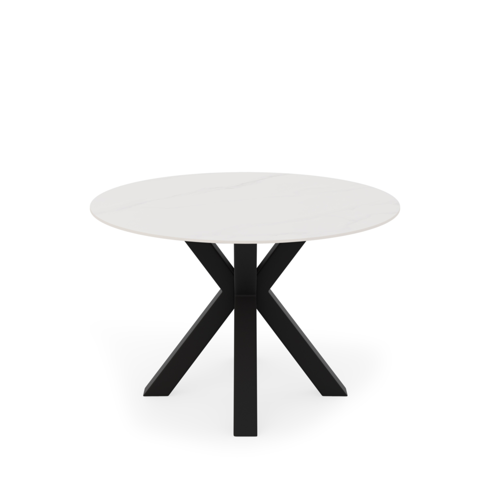 MESA FIJA FIORELLA 120 CM BLANCO/NEGRO - Imagen 2