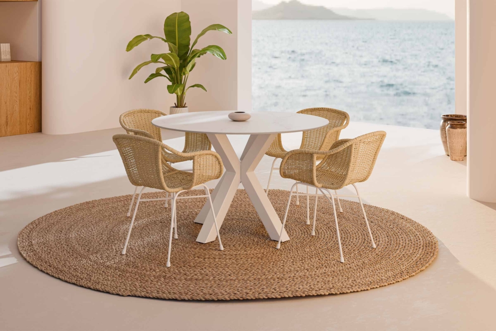 MESA FIJA FIORELLA 120 CM BLANCO/BLANCO - Imagen 1