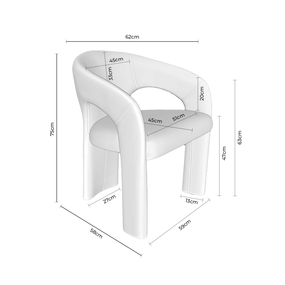 SILLA LORETTA BEIGE - Imagen 8