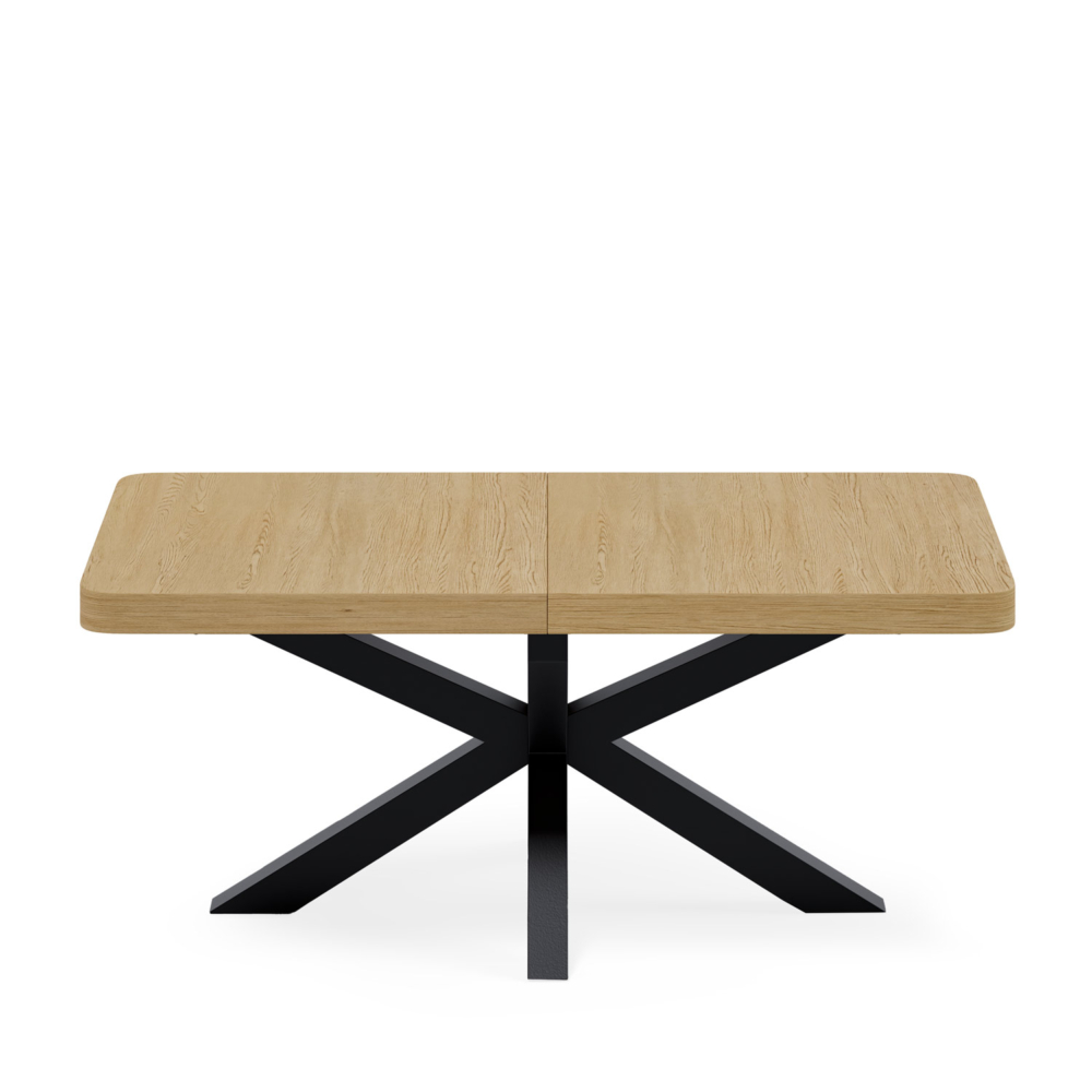MESA EXT. GLADYS 140 CM ROBLE/NEGRO - Imagen 2