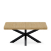 MESA EXT. GLADYS 160 CM ROBLE/NEGRO - Imagen 2