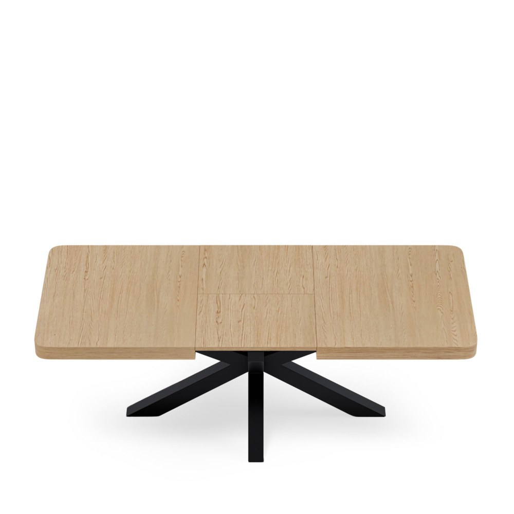 MESA EXT. GLADYS 140 CM ROBLE/NEGRO - Imagen 6