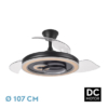 VENTILADOR DC SULTAN NEGRO/MADERA