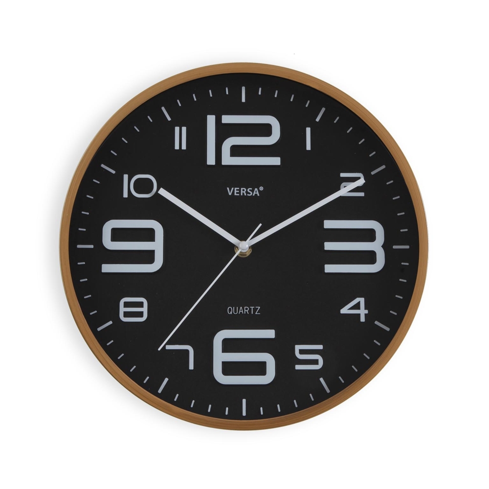 RELOJ DE PARED NEGRO 30CM - Imagen 1
