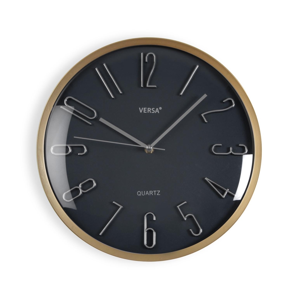 RELOJ DE PARED GRIS 33CM - Imagen 1