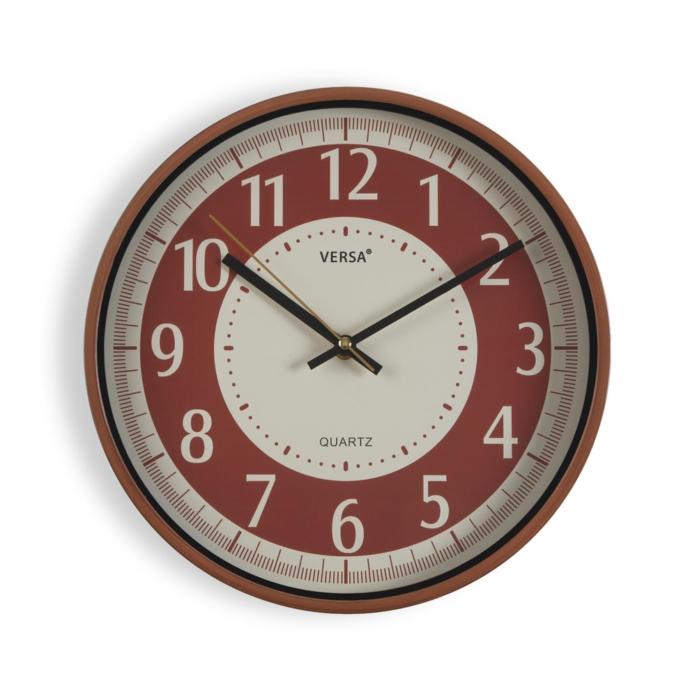 RELOJ DE PARED ROJO 30CM - Imagen 1