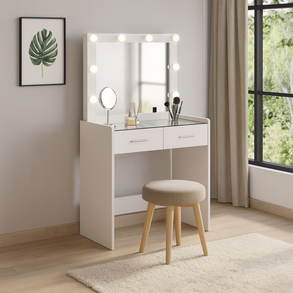 TOCADOR BLANCO CON LUCES LED - Imagen 2