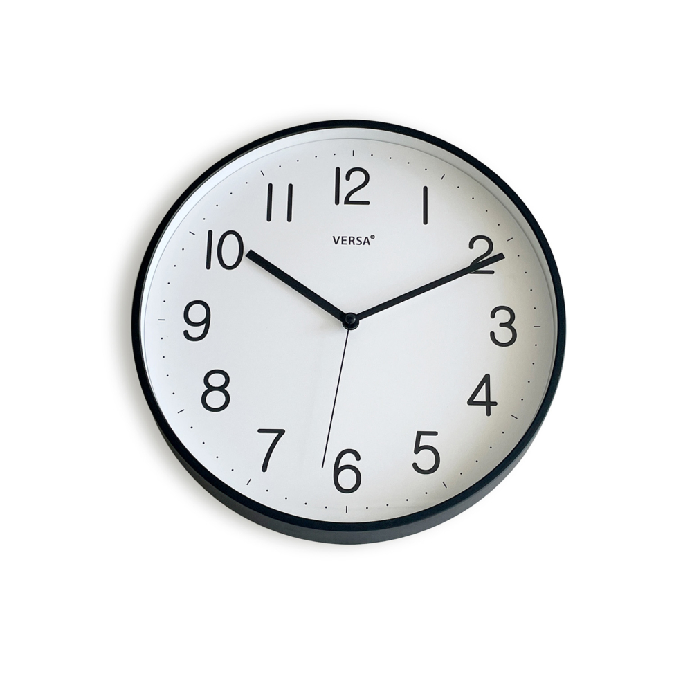 RELOJ PARED NEGRO 30CM - Imagen 1