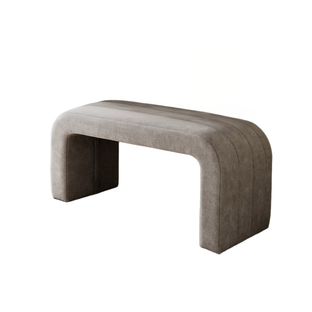 BANCO TAPIZADO GRIS OSCURO - Imagen 1