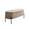 PIE DE CAMA TAPIZADO BEIGE