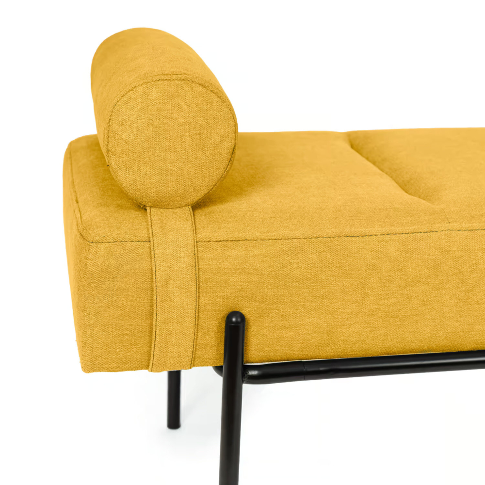 Banqueta EDIMBURGO mostaza/negro - Imagen 4