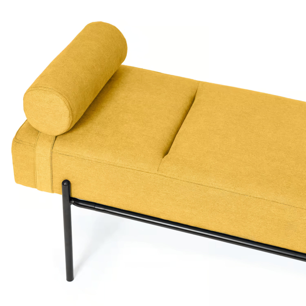 Banqueta EDIMBURGO mostaza/negro - Imagen 5