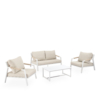 Conjunto de jardín MUSCAT blanco (sofá + sillones + mesa centro) - Imagen 8