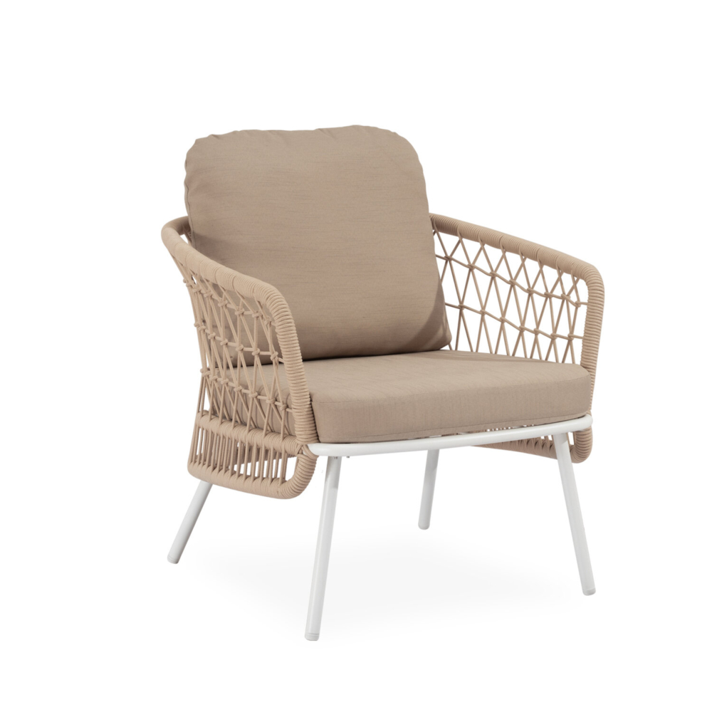 Conjunto de jardín ODESA blanco (sofá + sillones + mesa centro) - Imagen 2