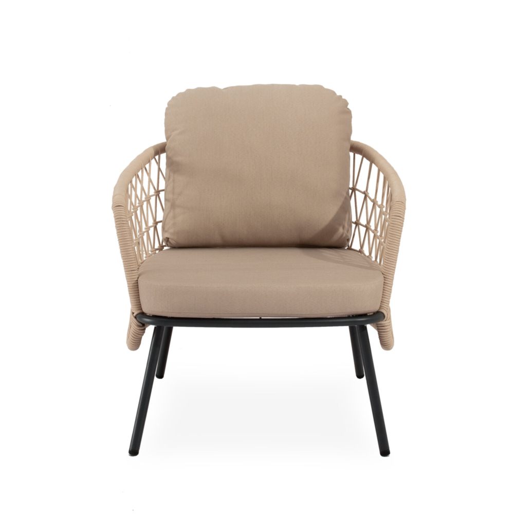 Conjunto de jardín ODESA negro (sofá + sillones + mesa centro) - Imagen 7