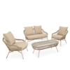 Conjunto de jardín SALONICA beige (sofá + sillones + mesa centro) - Imagen 8