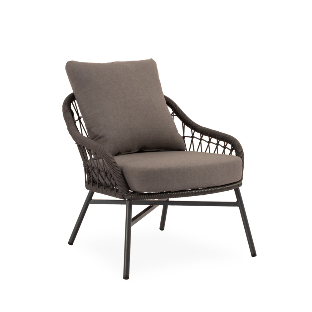 Conjunto de jardín SALONICA gris (sofá + sillones + mesa centro) - Imagen 3