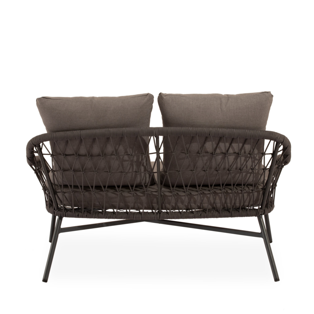 Conjunto de jardín SALONICA gris (sofá + sillones + mesa centro) - Imagen 7